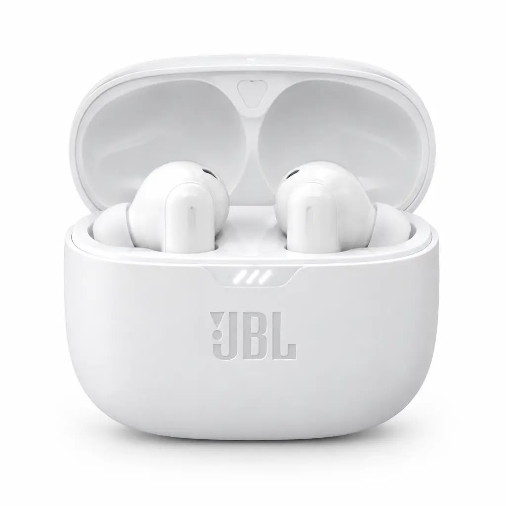 JBL Vibe Beam Wireless Earbuds, White